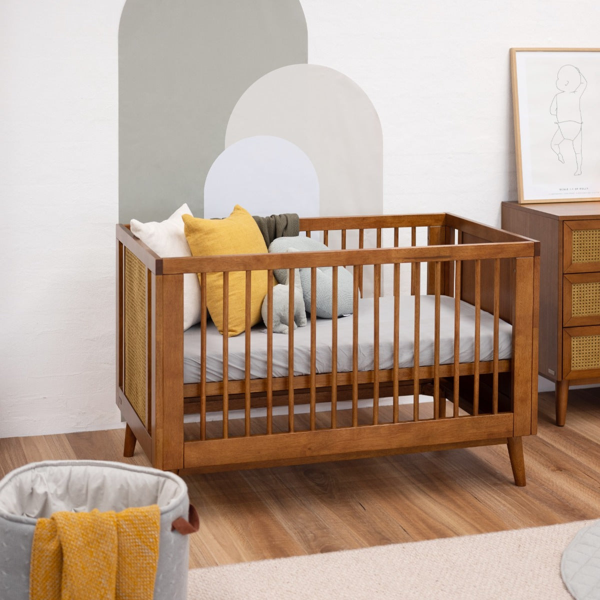 Babyrest Kaya Cot in teak colour