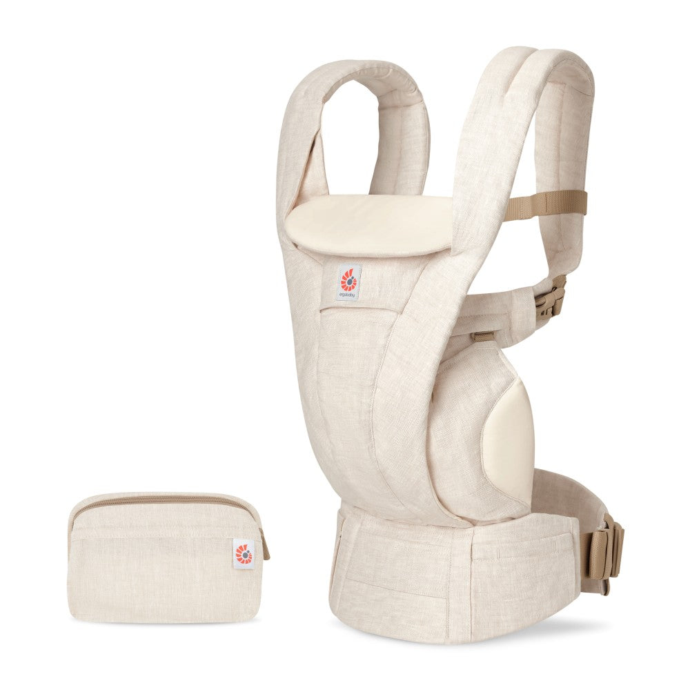 Front view of linen baby carrier with pouch:image,small_image,thumbnail,swatch_image