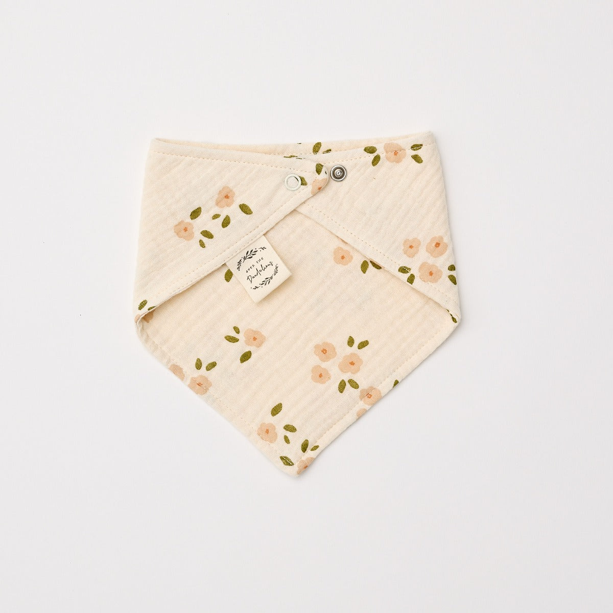Muslin Bandana Bib in woodland print -  Over the Dandelions