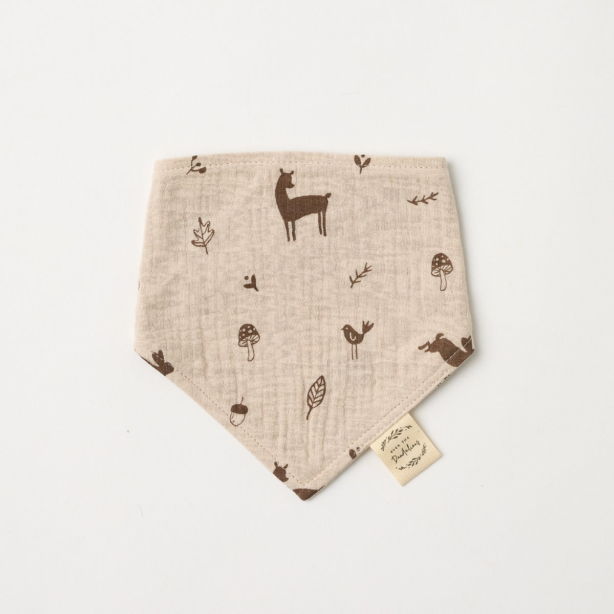 Muslin Bandana Bib in woodland print -  Over the Dandelions:image,small_image,thumbnail,swatch_image