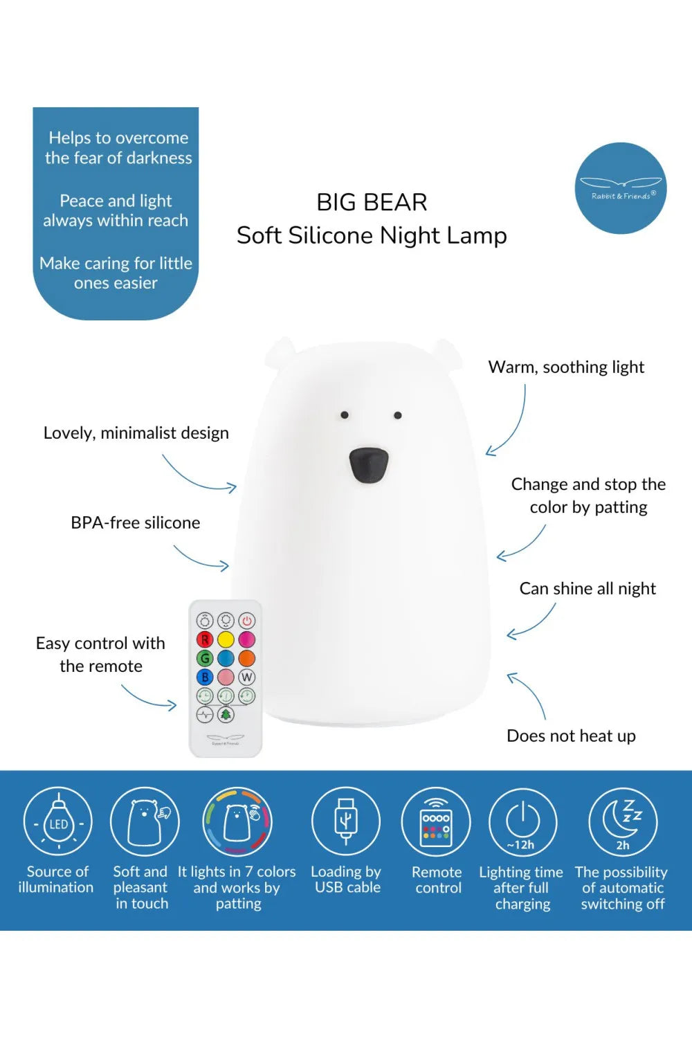 Bear Silicone Lamp - Rabbit and Friends