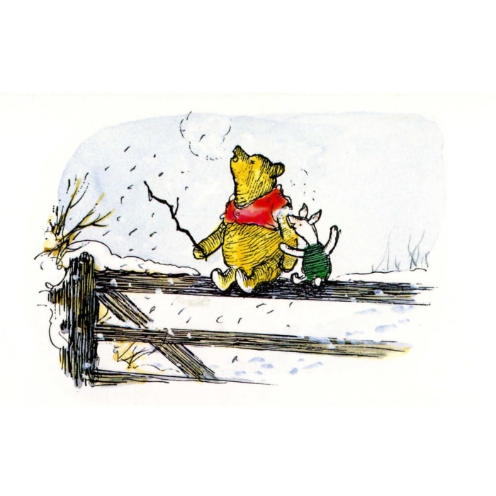 Pooh and Piglet on the Fence Card:image,small_image,thumbnail,swatch_image