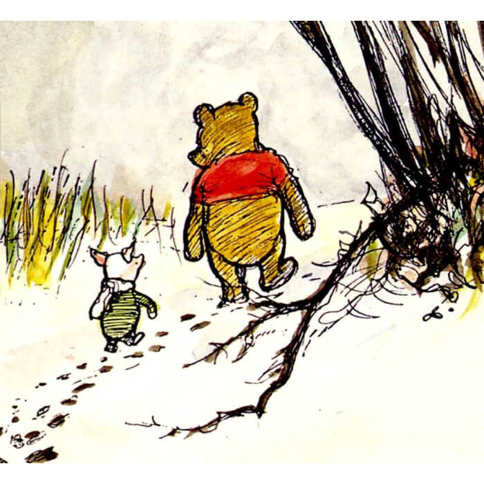 Pooh and Piglet walking gift card:image,small_image,thumbnail,swatch_image