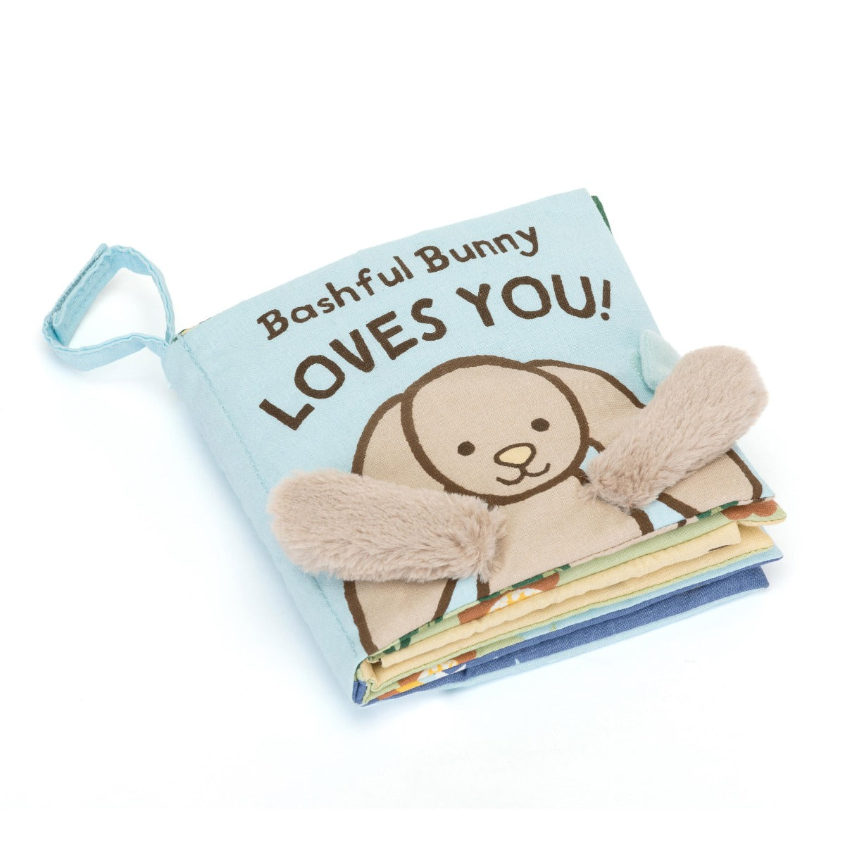 Bashful Bunny loves you baby book from Jelly Cat