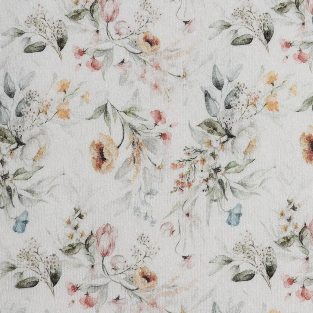 Baby bassinet sheet with vintage floral print