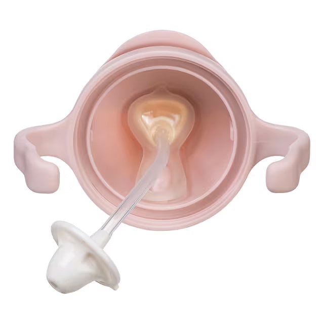 Baby sippy cup in blush straw