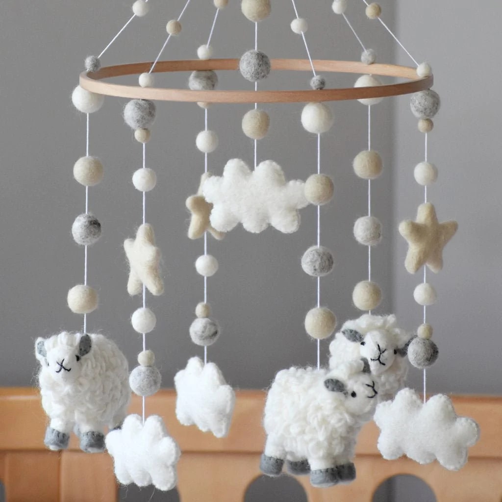 Tik Tak Baby Mobile Neutral Sheep