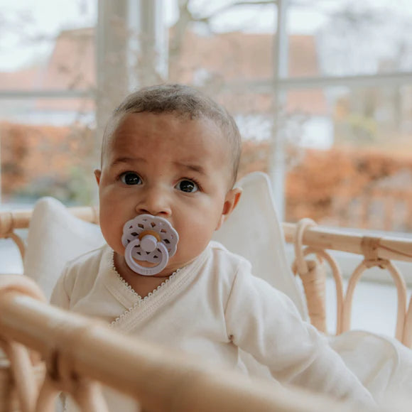 Boheme baby dummy from Bibs in blossom and lilac colour