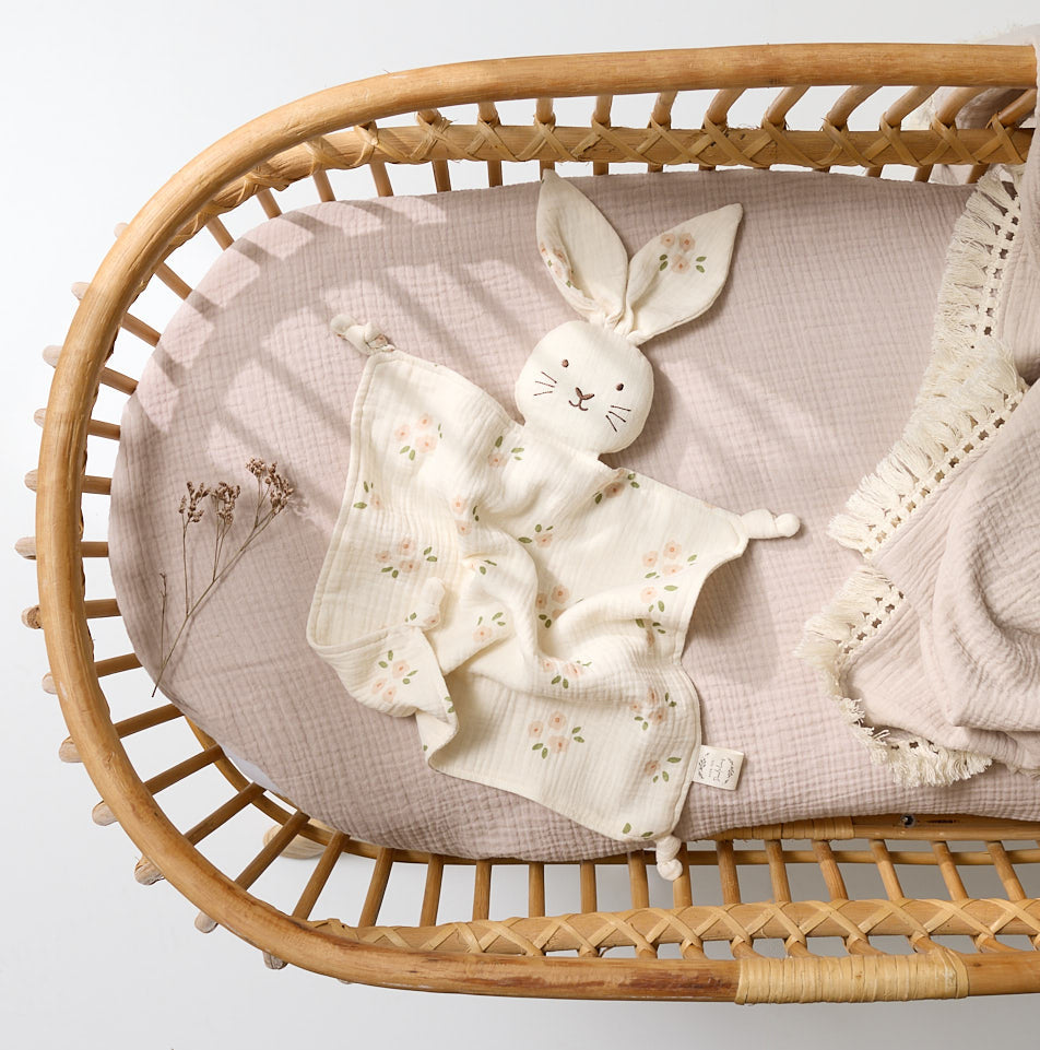 Over the Dandelions Bunny Lovey Comforter in daisy