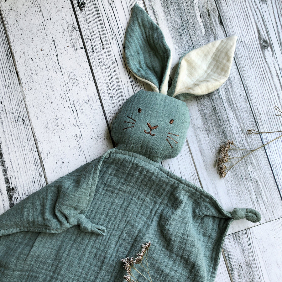 Over the Dandelions Bunny Lovey Comforter in daisy