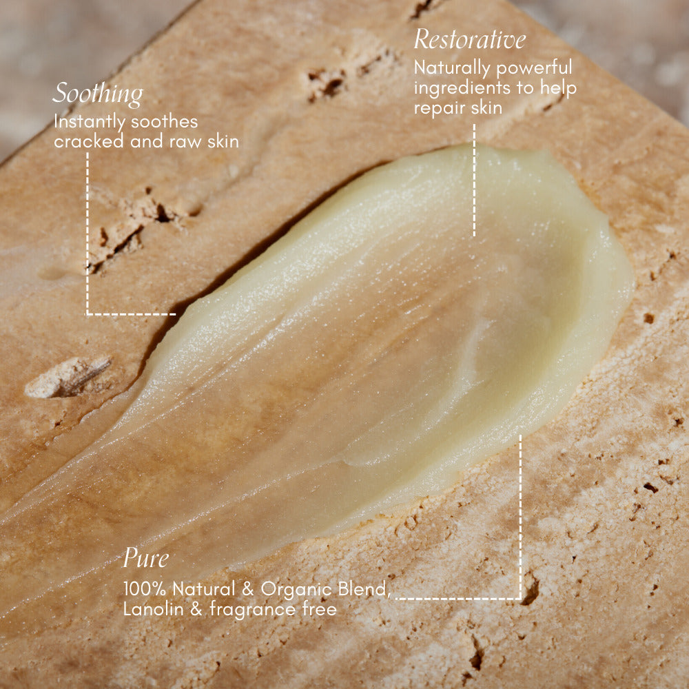 pure mama nipple butter texture showing its soothing
