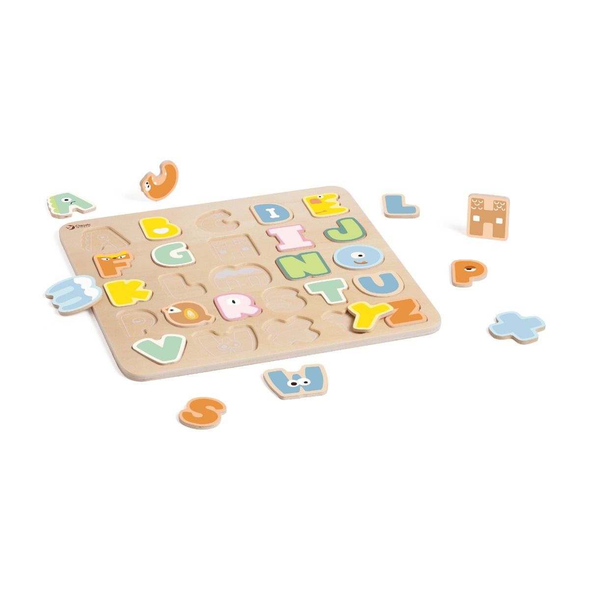 Wooden alphabet puzzle for kids learning