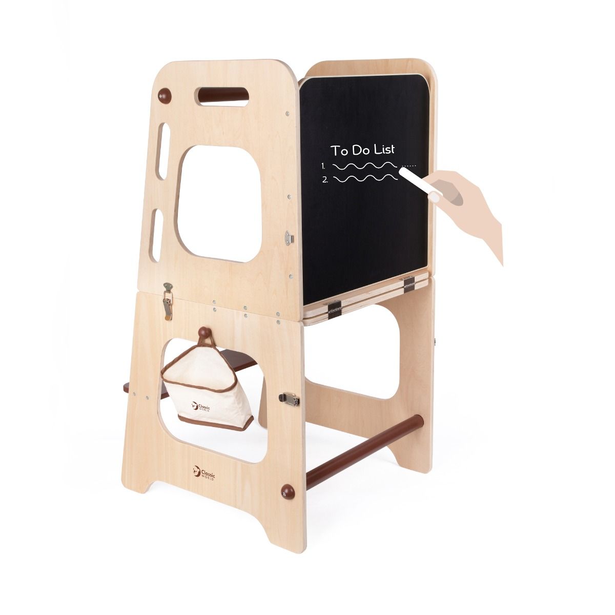 Wooden convertible tower and table for kids play:image,small_image,thumbnail,swatch_image