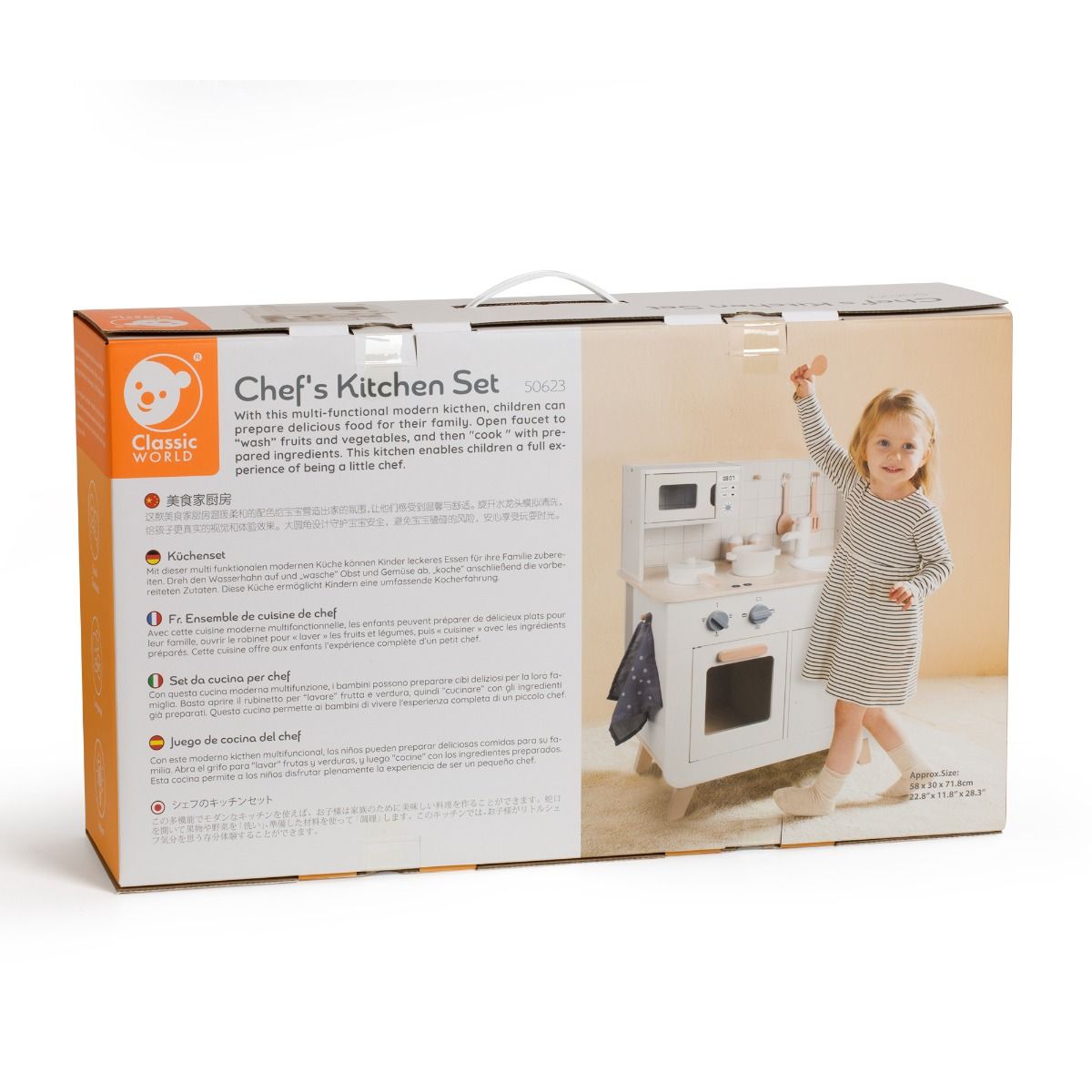 Wooden kitchen play set with all accessories