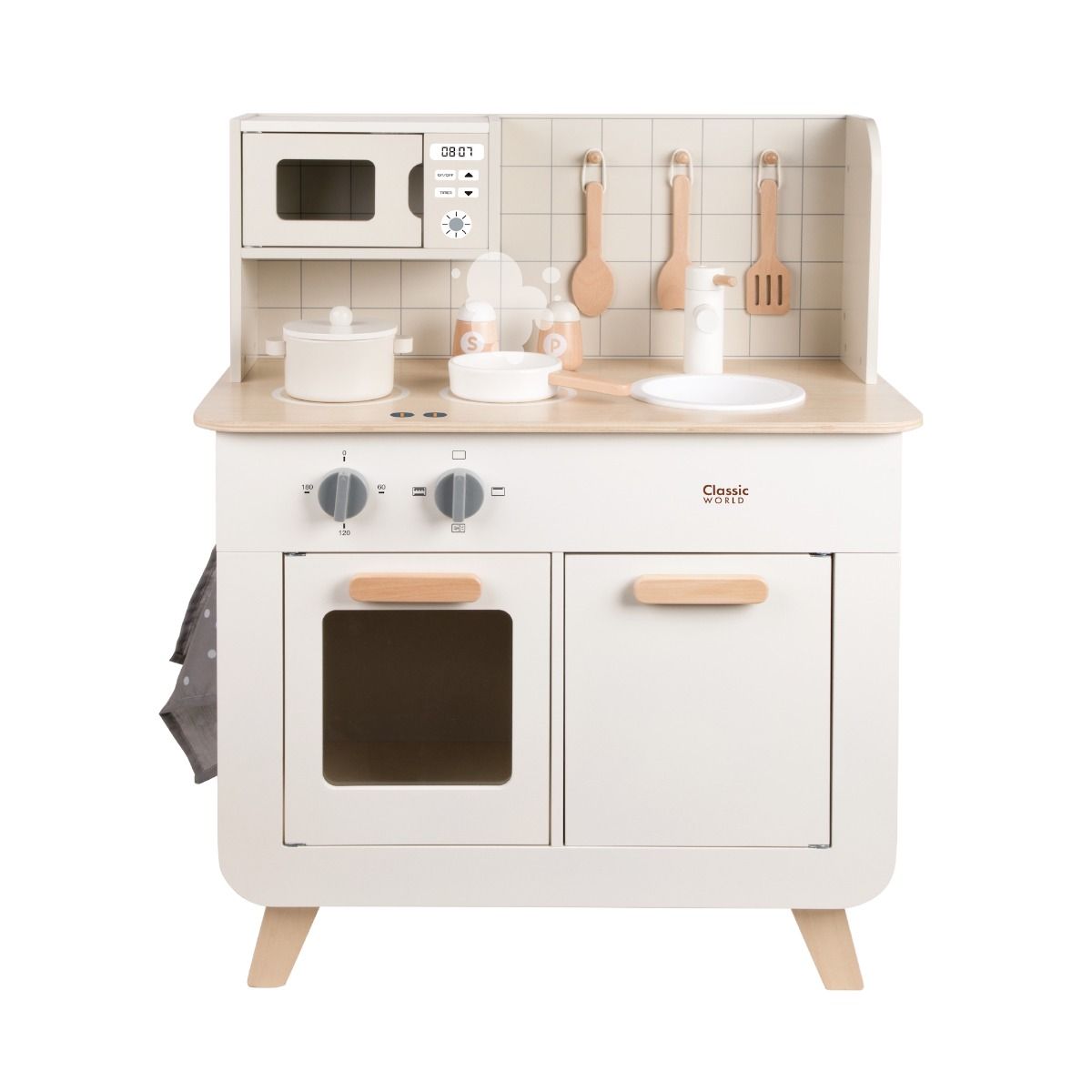 Wooden kitchen play set with all accessories:image,small_image,thumbnail,swatch_image