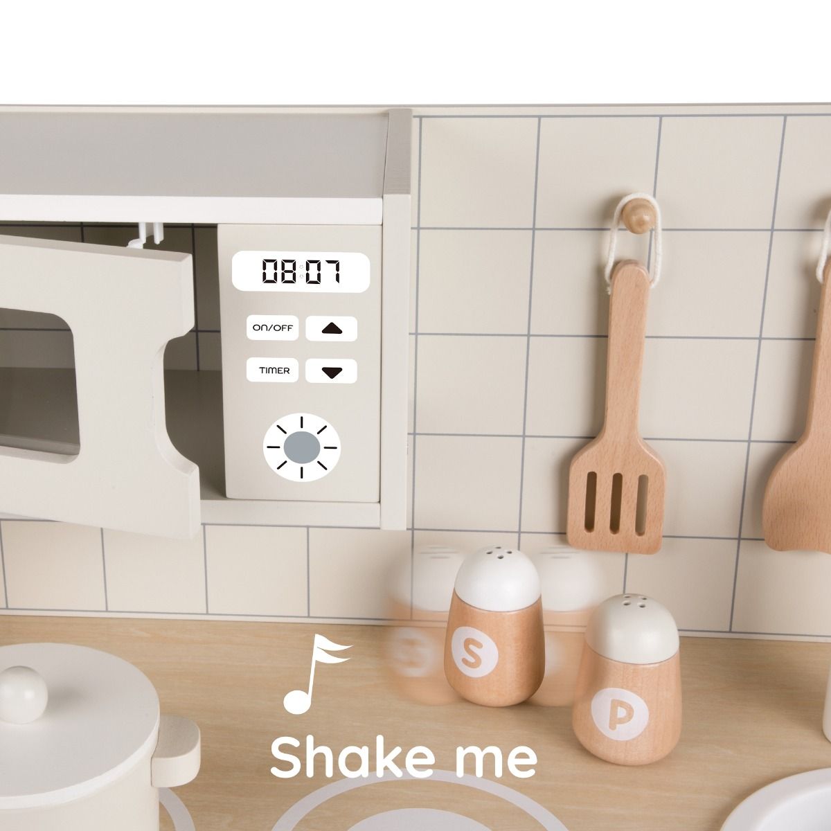 Wooden kitchen play set with all accessories