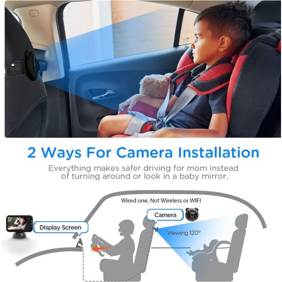 CAR SEAT BABY MONITOR - BLACK by Baby Jogger 2 ways to install