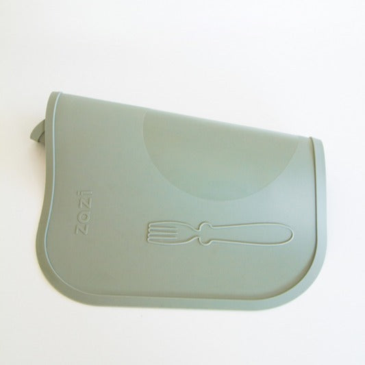 Baby feeding silicone mat in sage