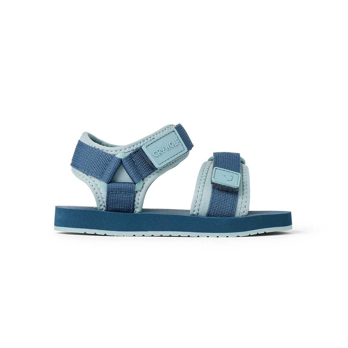 Crywolf beach sandals in Seaside Blue Side view