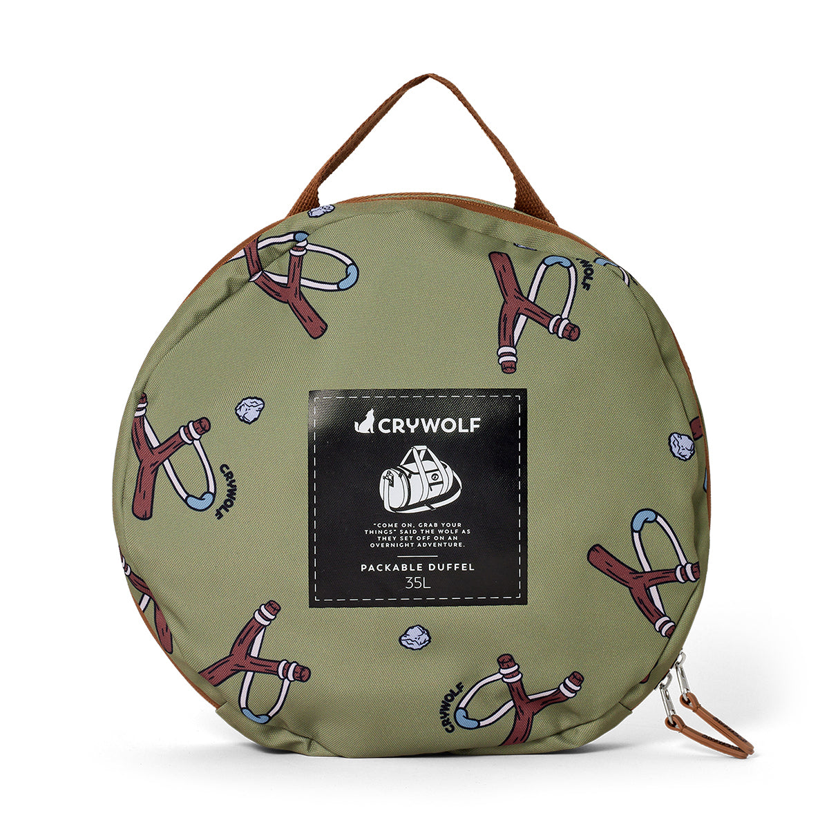 Catapult print recycled duffel bag