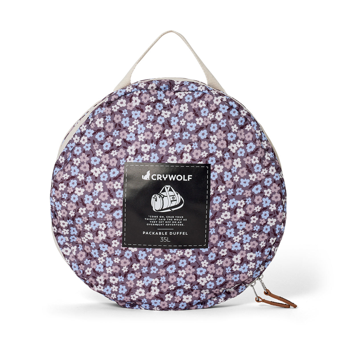 Floral print recycled duffel bag