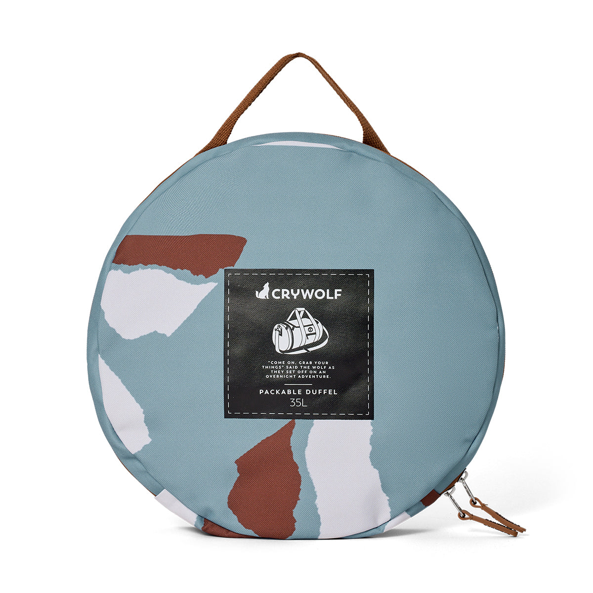 Mountain print recycled duffel bag
