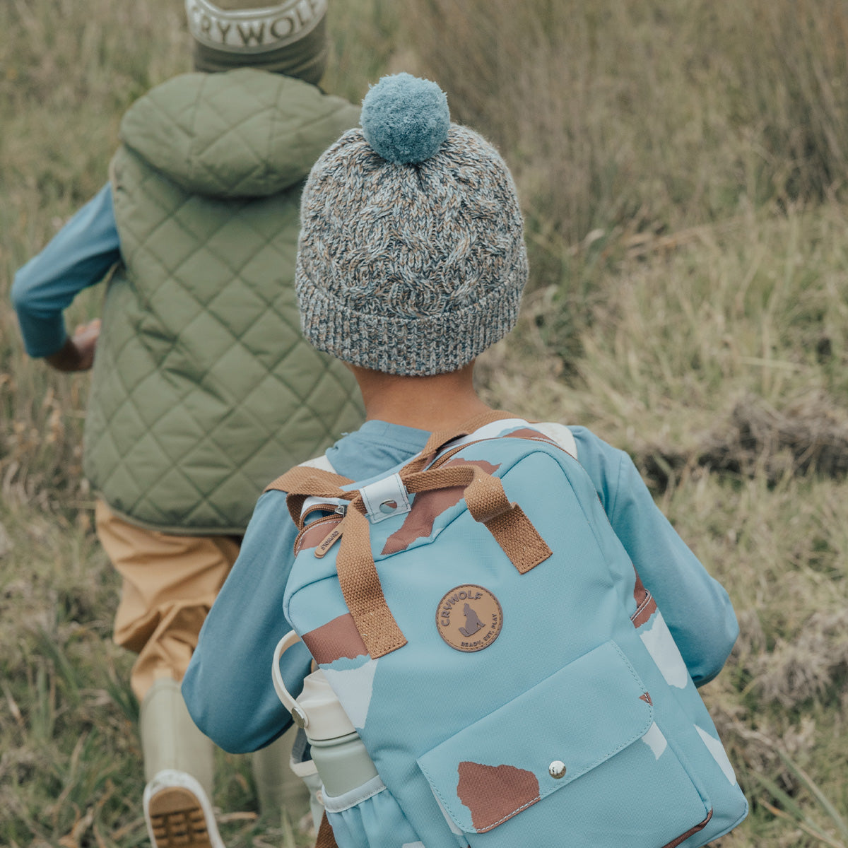 Boy wearing Knitted kids beanie