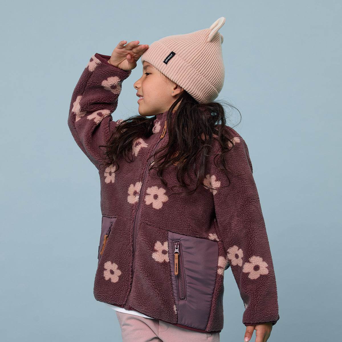 S / Dusty Pink Wolf Ears Beanie - Crywolf