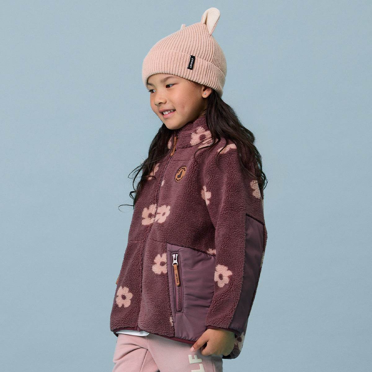 S / Dusty Pink Wolf Ears Beanie - Crywolf