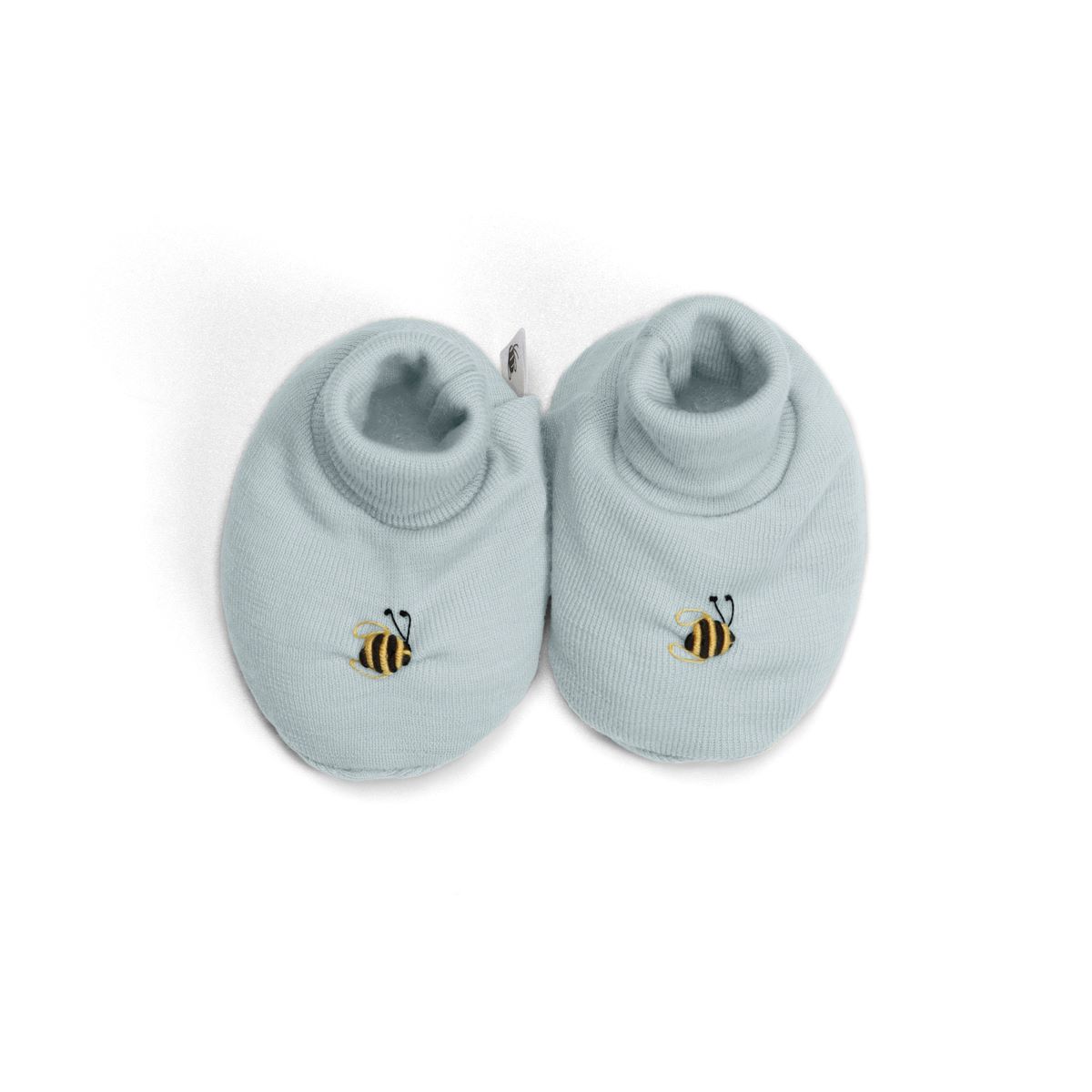 Merino Booties for baby in glacier blue from Dimples, New Zealand:image,small_image,thumbnail
