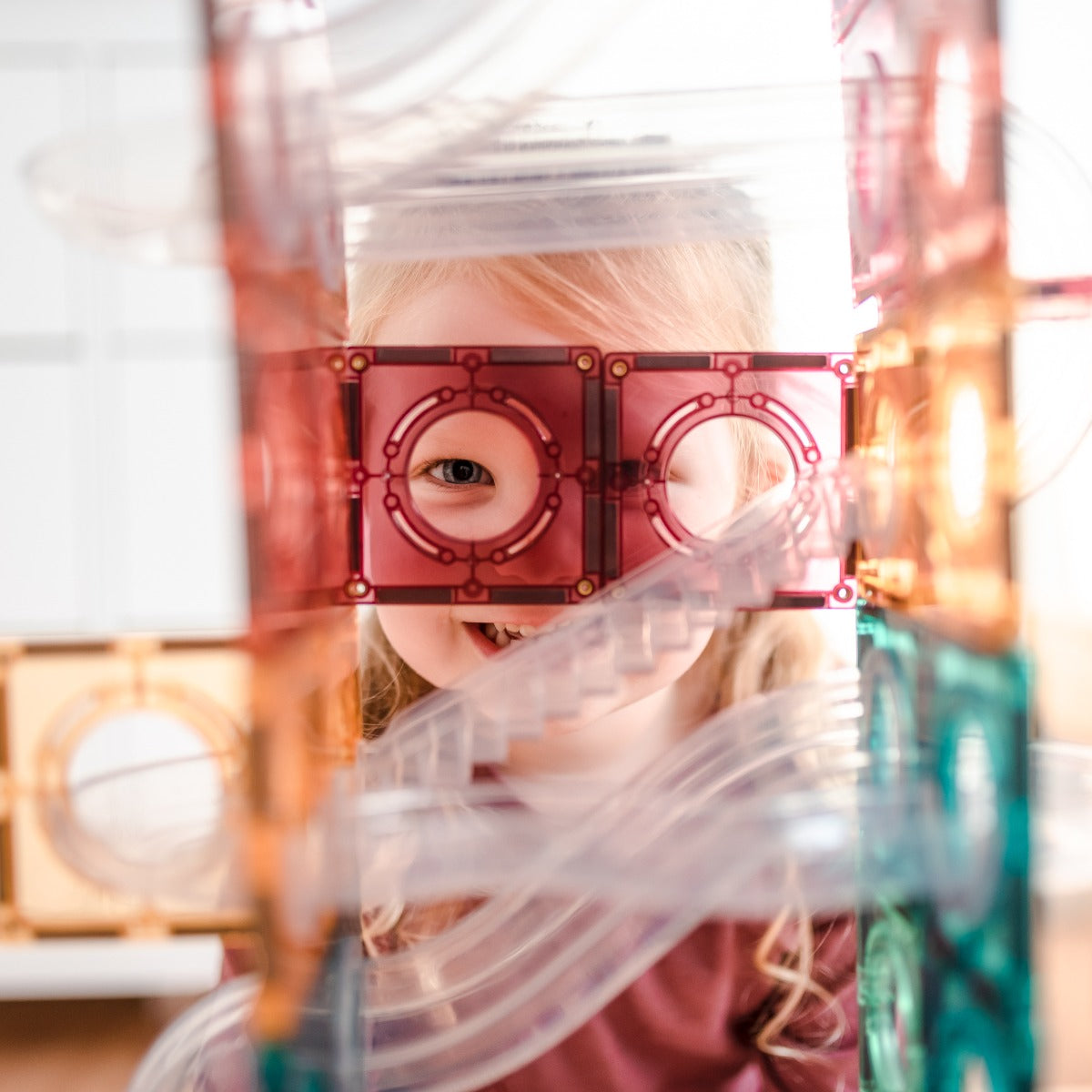 Magnetic tiles from Connetix playground