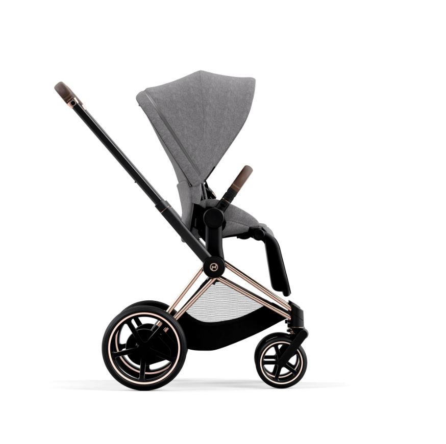 Cybex ePriam Pram 2022 in Rose Gold/Manhattan Grey Plus