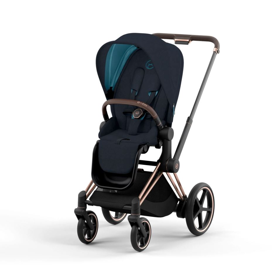 Cybex ePriam Pram 2022 Rose Gold/Midnight Blue Plus:image,small_image,thumbnail,swatch_image