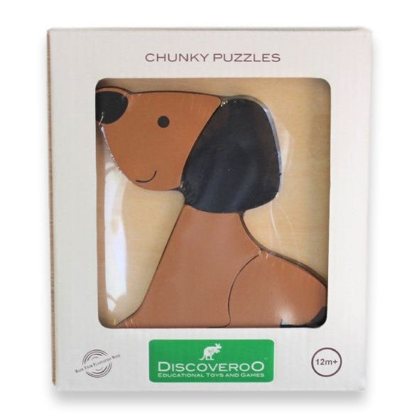Discoveroo Chunky Puzzle, Chunky Dog Puzzle, Puppy Puzzle, Toddler Puzzles
