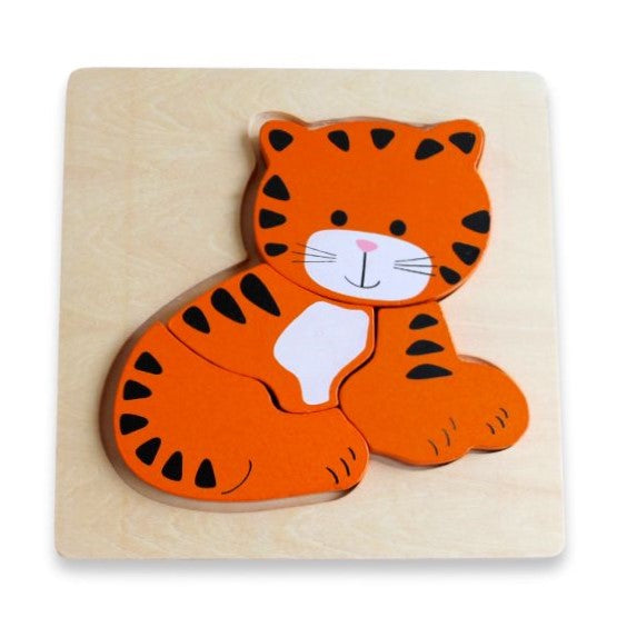 Tiger Chunky Puzzle, Discoveroo Chunky Puzzle, Chunky Tiger Puzzle, tiger Puzzle, Toddler Puzzles:image,small_image,thumbnail,swatch_image
