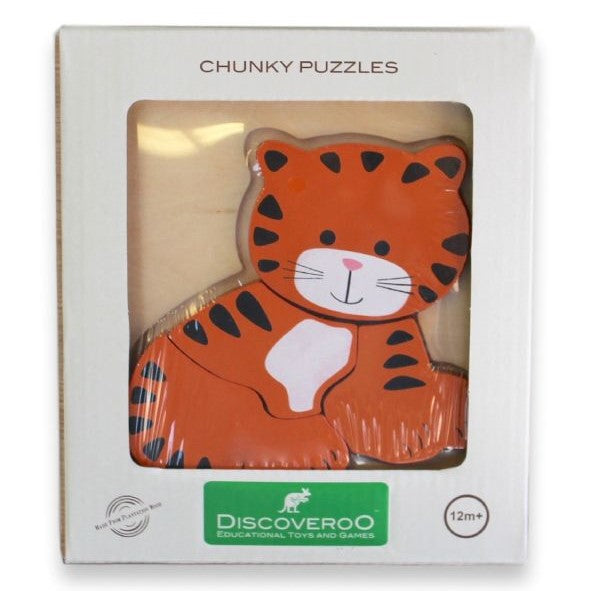 Tiger Chunky Puzzle, Discoveroo Chunky Puzzle, Chunky Tiger Puzzle, tiger Puzzle, Toddler Puzzles