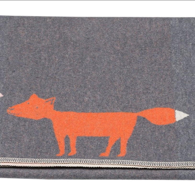 Toddler flannel blanket fox print