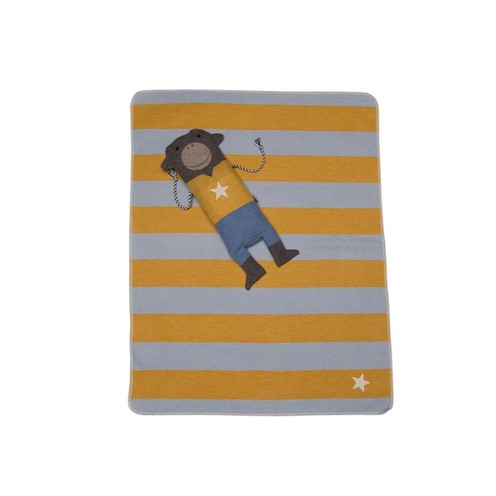 Monkey puppet baby flannel blanket:image,small_image,thumbnail,swatch_image