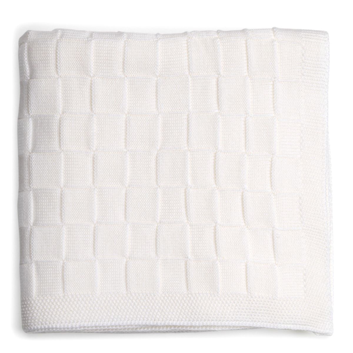 Dimples merino basket weave Blanket in ivory:image,small_image,thumbnail,swatch_image