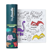 Dinosaurs reusable silicone colouring and doodle mat from HeyDoodle with markers:image,small_image,thumbnail,swatch_image