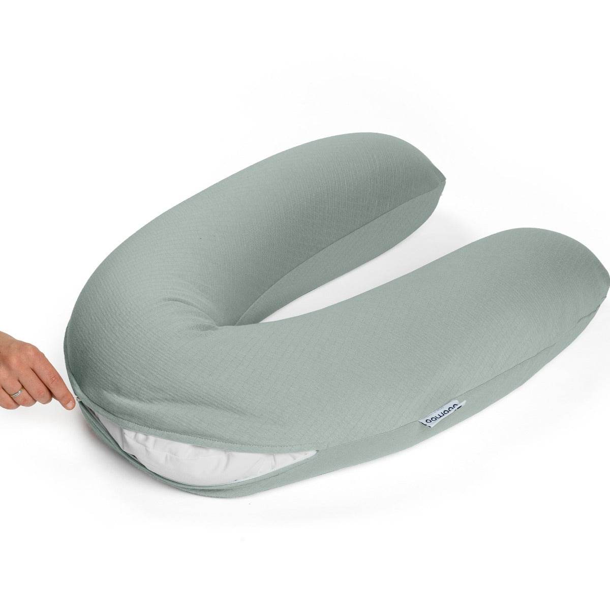 Doo Moo Buddy pregnancy pillow cover in Green