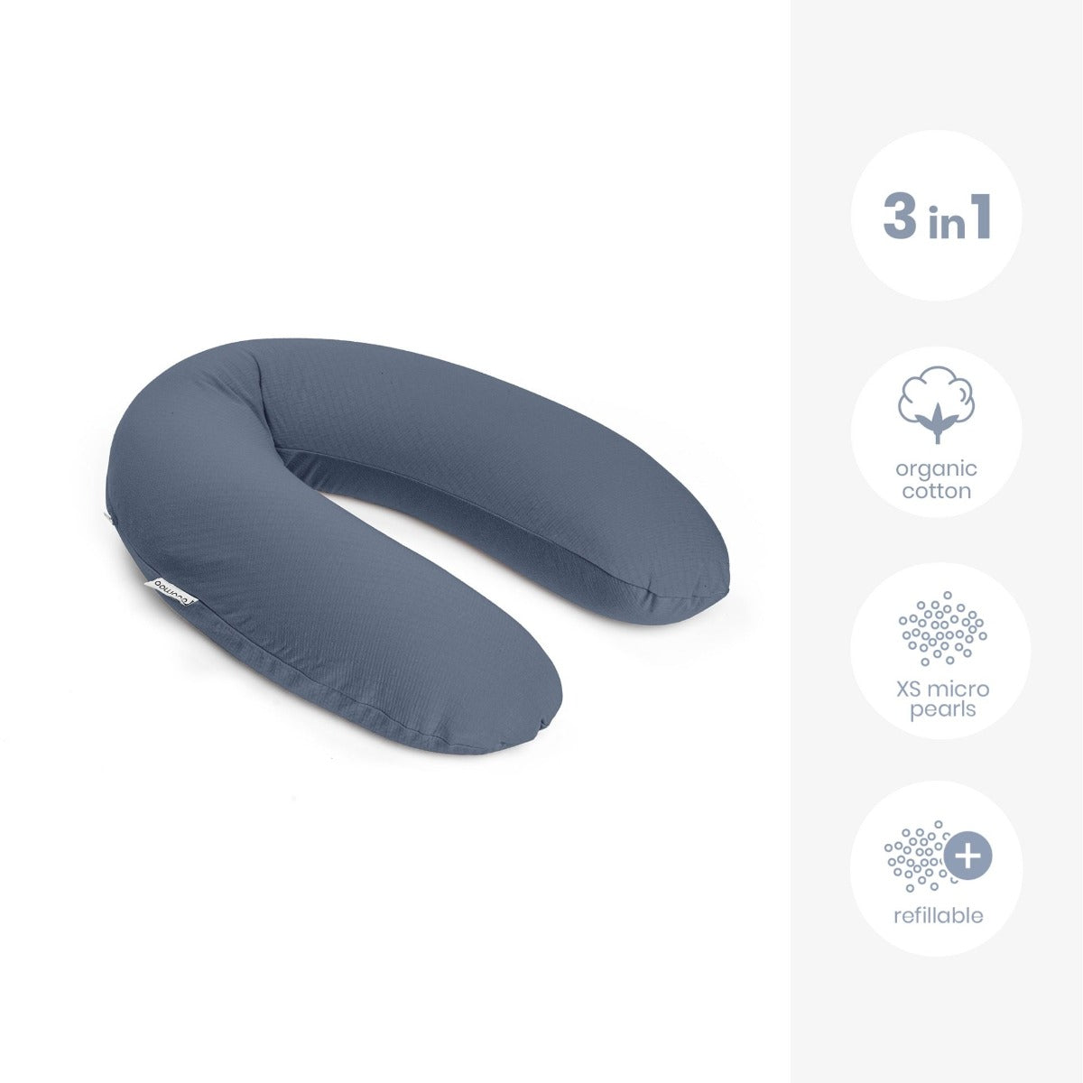 Doo Moo Tetra Jersey Blue Pregnancy Pillow Specifications