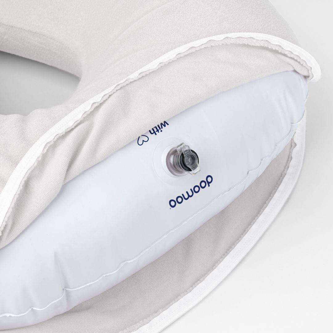 Doo Moo Nursing Air Pregnancy Pillow Almond blowup hole
