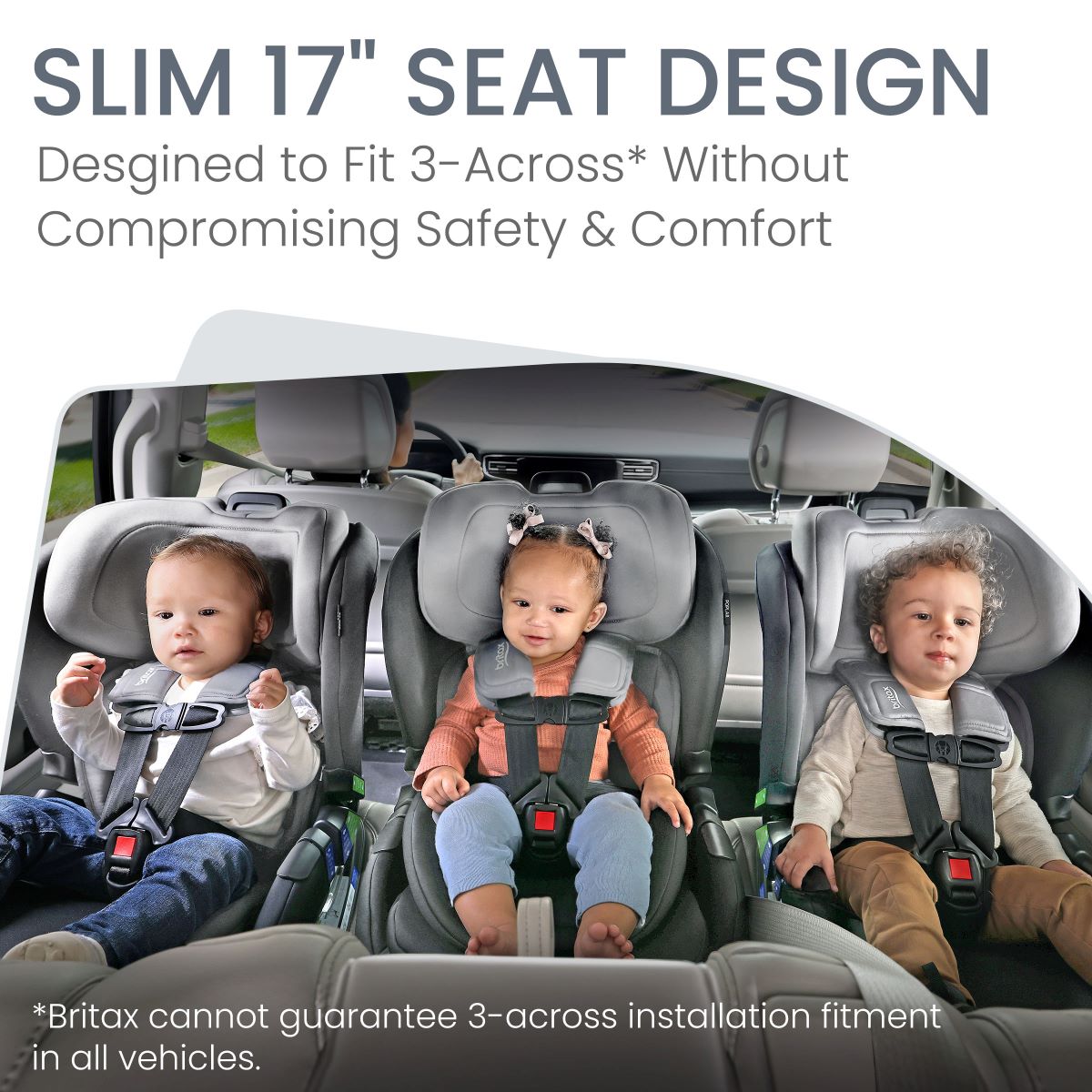 Britax Poplar Carseat in Glacier Graphite 3 across