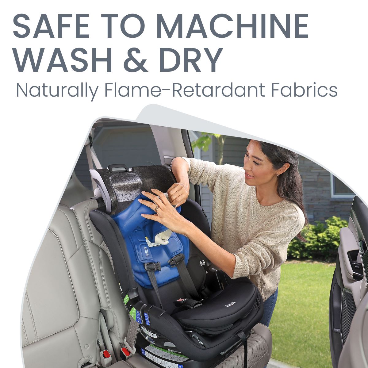 Britax Poplar convertible carseat in cobalt onyx machiene washable