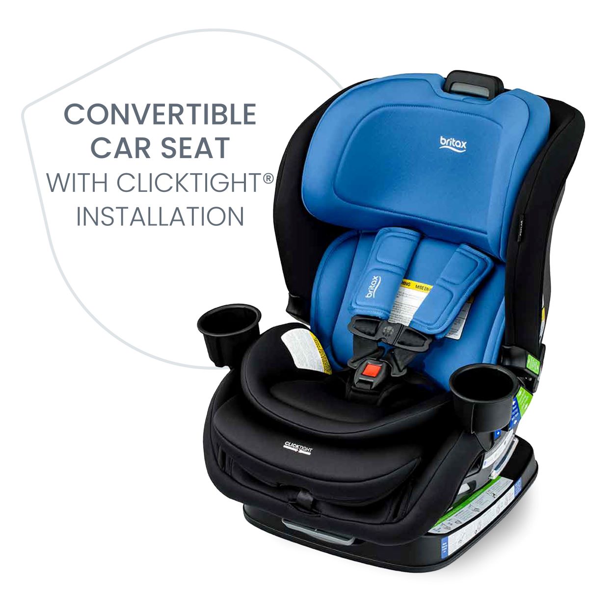 Britax Poplar convertible carseat in cobalt onyx click tight intallation