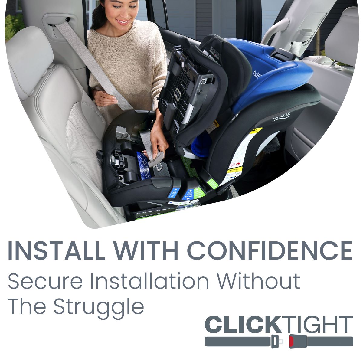 Britax Poplar convertible carseat in cobalt onyx install