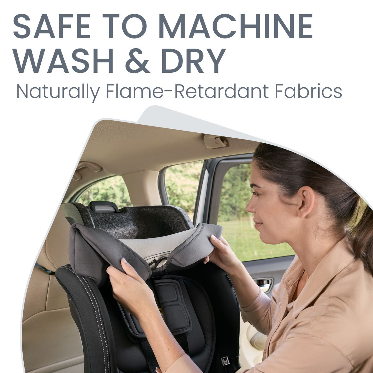 Easy wash instructions of Poplar S car seat in stone onyx from Britax