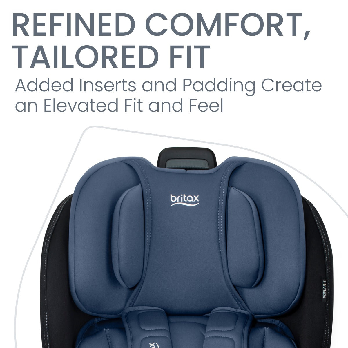 Poplar S car seat from Britax in Arctic and Onyx front view