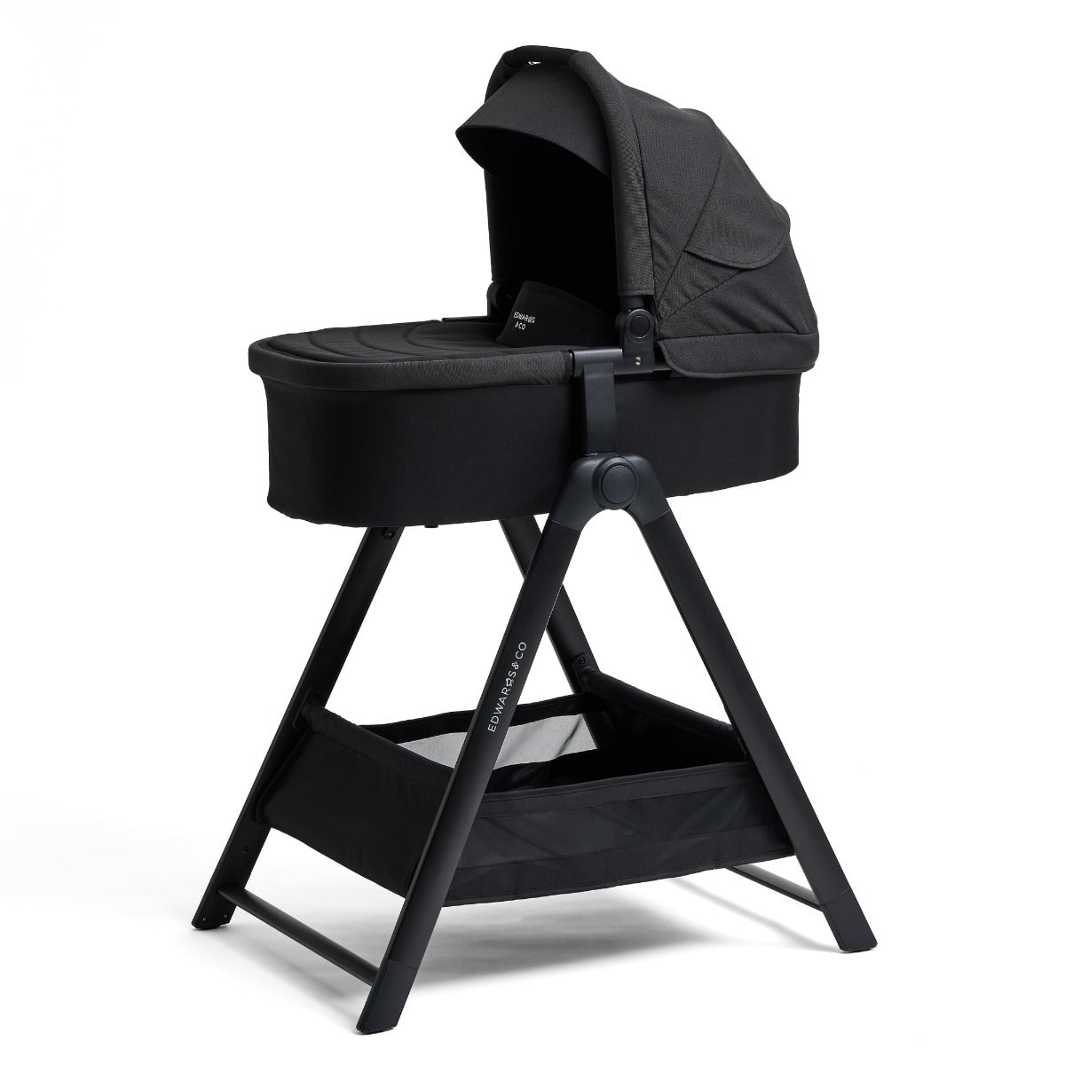 Edwards & Co pram feature – Home Stand with Carry cot attachement 
